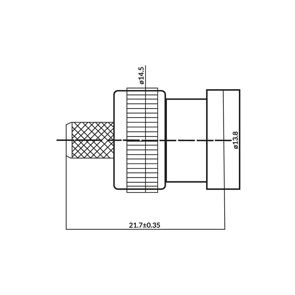 Conector BNC macho RG58 / LMR200 - Imagen 2