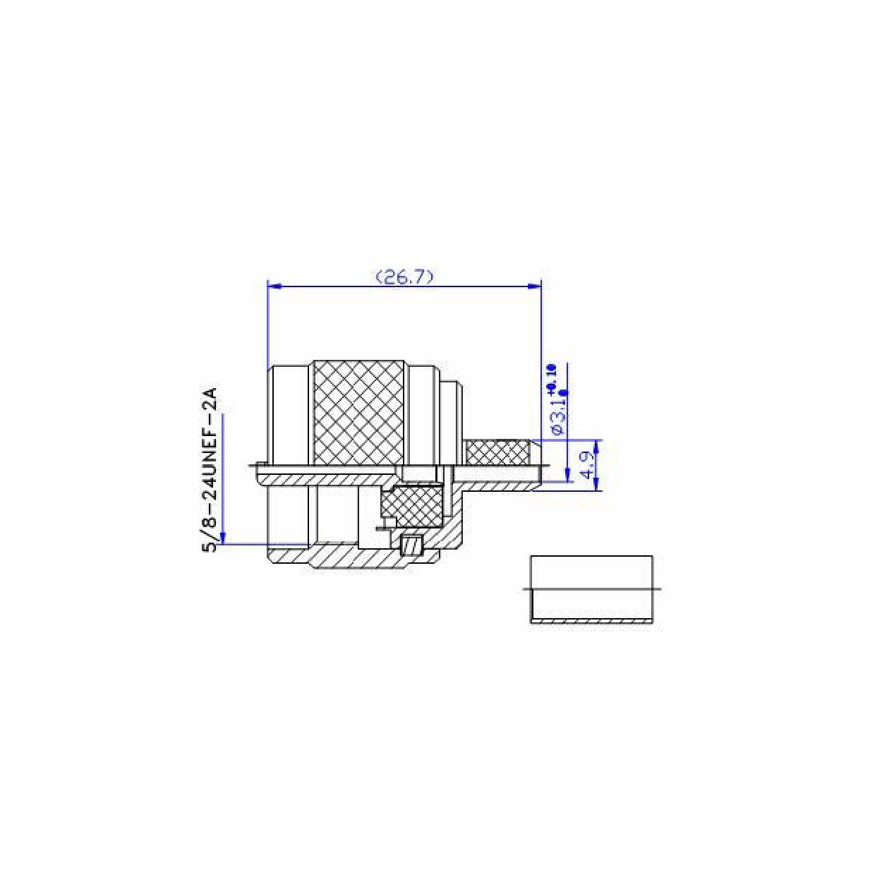 Conector de crimpado macho UHF - Image 3