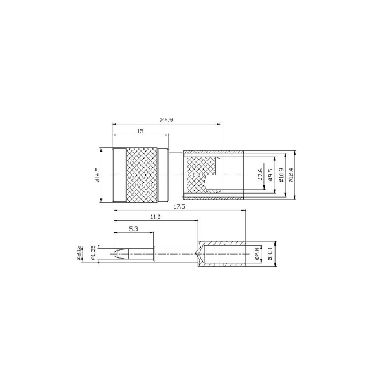 Conector macho para crimpeado - Imagen 3