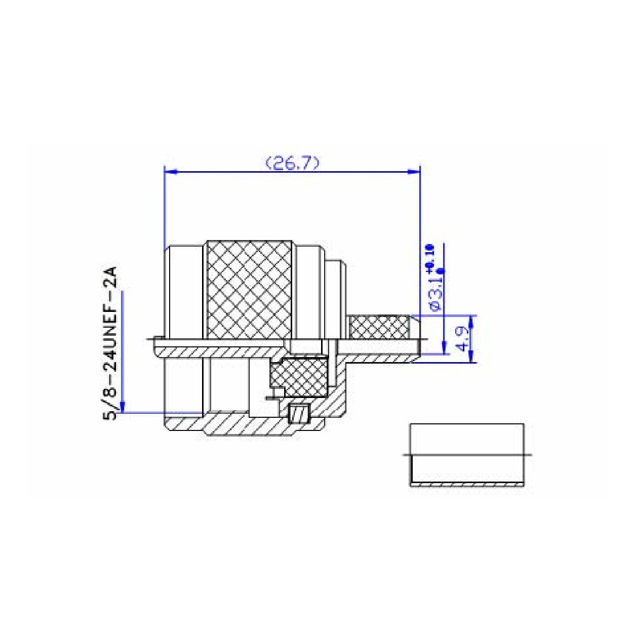Conector de crimpado macho UHF para cable RG58 - Imagen 2