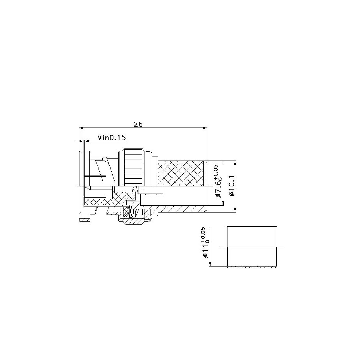 Conector BNC macho para RG213 - Imagen 3