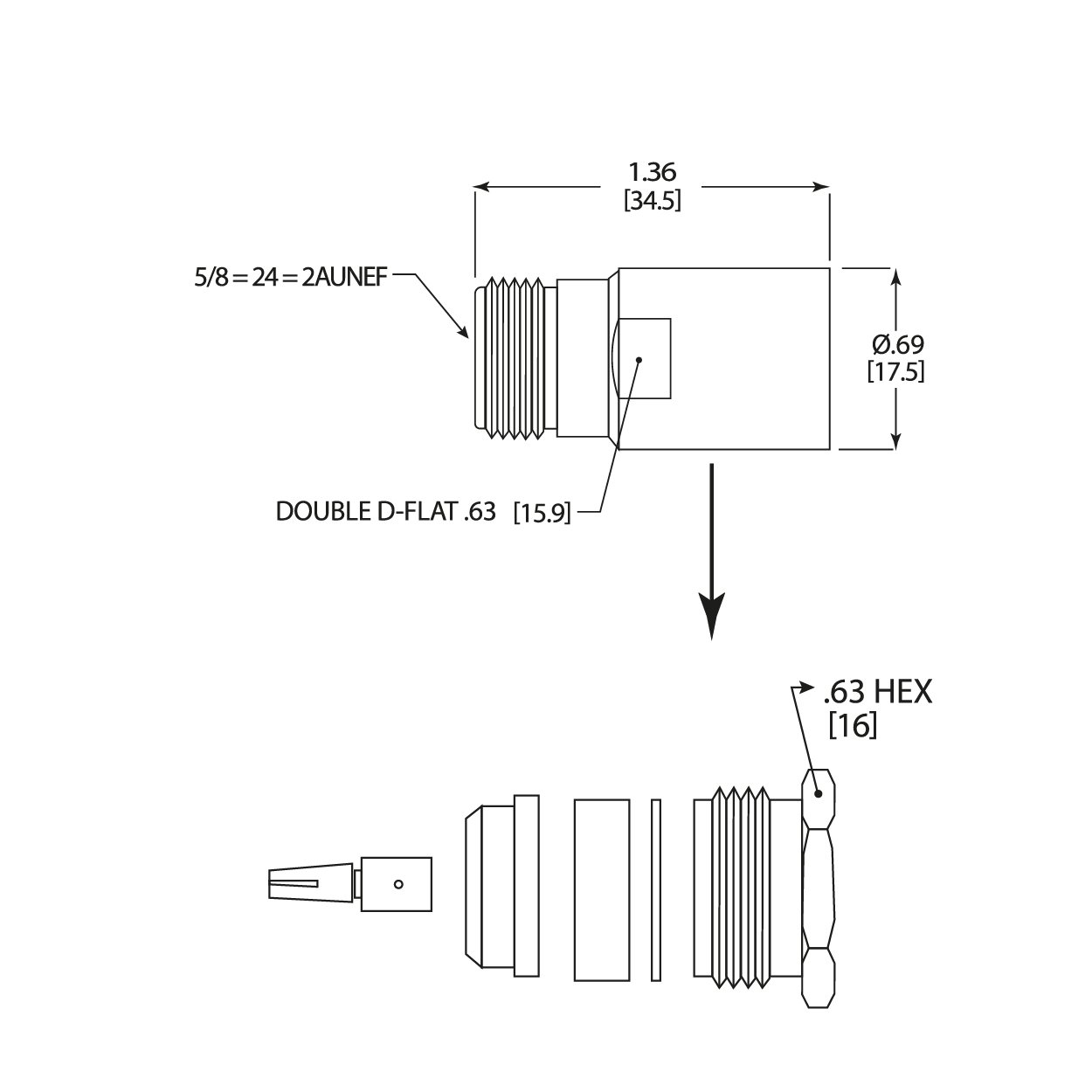 Conector SO239 Hembra - Imagen 3
