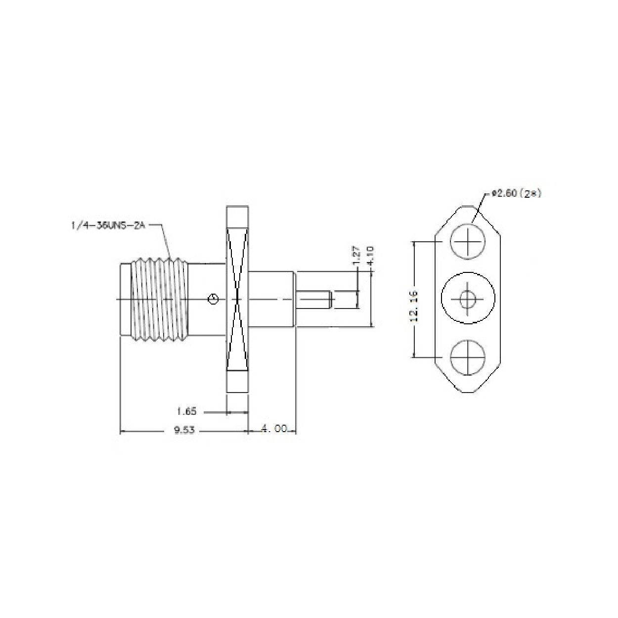 Brida hembra SMA para PCB - Imagen 3